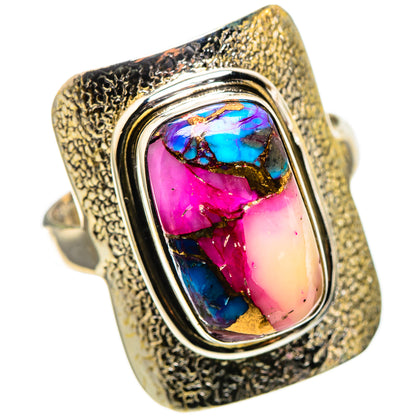 Kingman Pink Dahlia Turquoise 925 Sterling Silver Ring Size 10.25 (925 Sterling Silver) RING137736