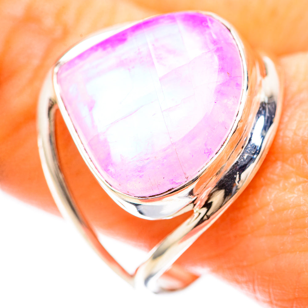 Pink Moonstone Ring Size 11 (925 Sterling Silver) RING136471