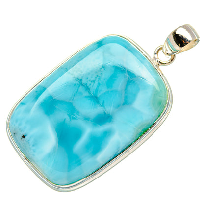Larimar Pendant 1 3/4" (925 Sterling Silver) PD37460