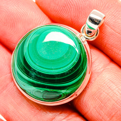 Malachite Pendant 1 1/2" (925 Sterling Silver) PD36884