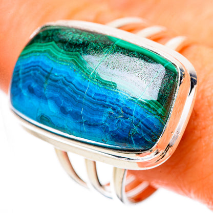 Large Malachite In Chrysocolla 925 Sterling Silver Ring Size 12 Ana Co R135371