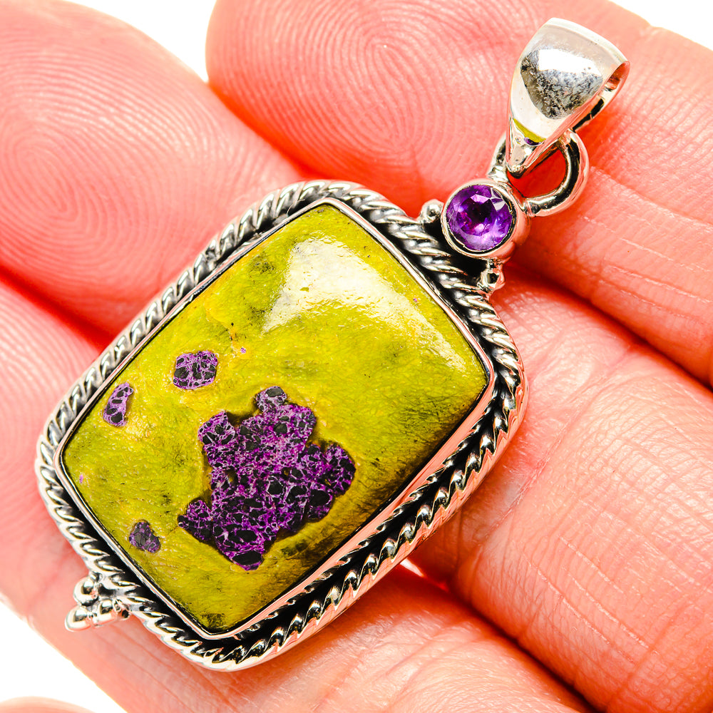 Atlantisite, Amethyst Pendant 1 7/8" (925 Sterling Silver) PD36358