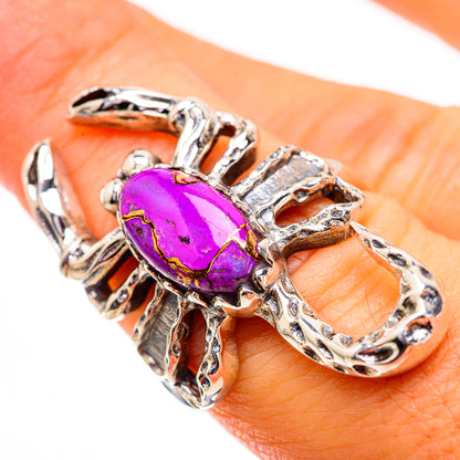 Purple Copper Composite Turquoise Ring Size 7.5 (925 Sterling Silver) RING135856