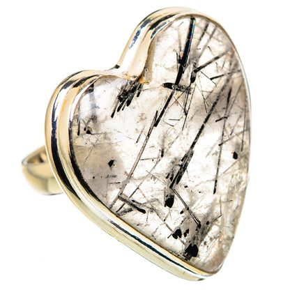 Large Tourmalinated Quartz Ring Size 7 (925 Sterling Silver) RING134742