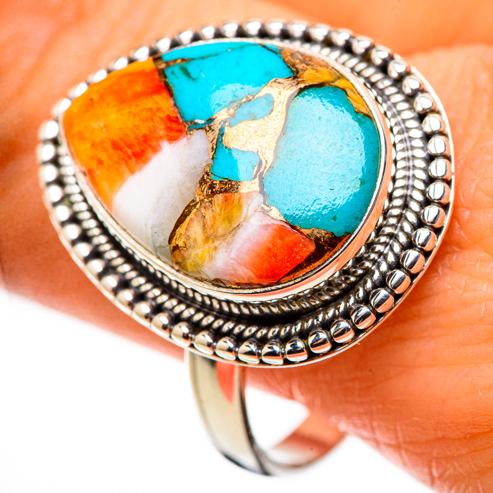 Spiny Oyster Turquoise Ring Size 11.75 (925 Sterling Silver) RING134652