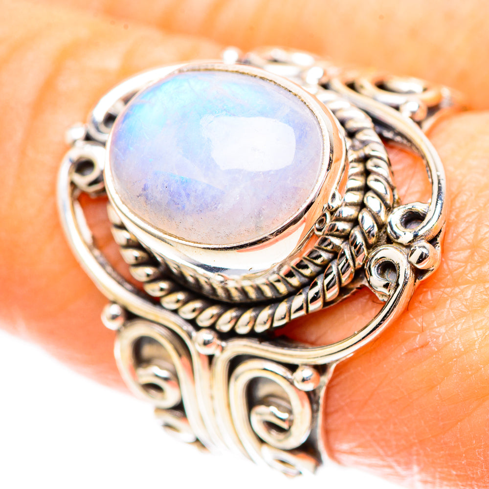 Rainbow Moonstone 925 Sterling Silver Ring Size 8.25 (925 Sterling Silver) RING137257