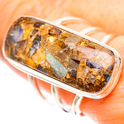 Large Brecciated Labradorite 925 Sterling Silver Ring Size 9.5 (925 Sterling Silver) RING137567