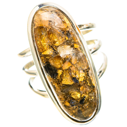 Large Brecciated Labradorite Ring Size 9.5 (925 Sterling Silver) RING136556