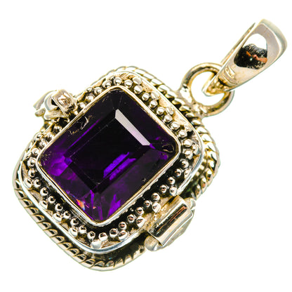 Poison Faceted Amethyst Pendant 1 1.8" (.925 Sterling Silver)