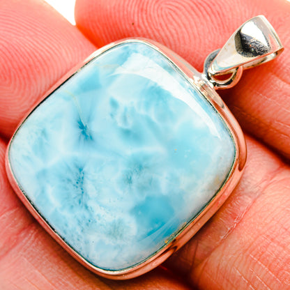 Larimar Pendant 1 1/2" (925 Sterling Silver) PD36982