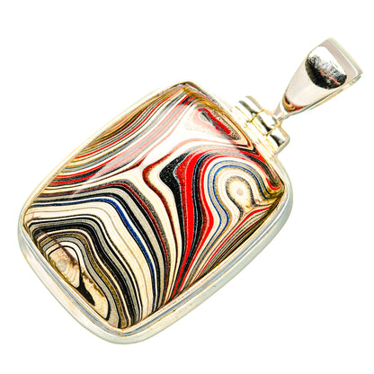 Fordite Pendant 1 1/2" (925 Sterling Silver) PD36864
