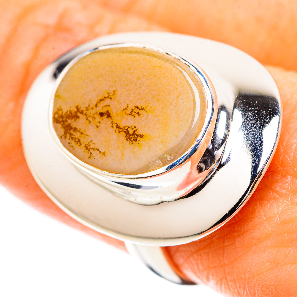Scenic Dendritic Agate Ring Size 8 (925 Sterling Silver) RING135283