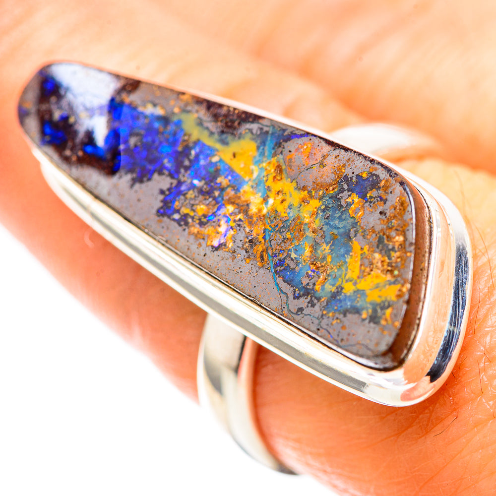 Large Australian Boulder Opal Ring Size 8.25 (925 Sterling Silver) RING136965