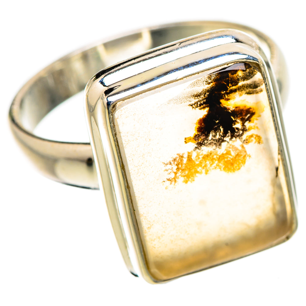 Scenic Dendritic Agate Ring Size 8 (925 Sterling Silver) RING135508