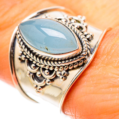 Ana Silver Co Natural Aquamarine Ring Size 8.75 (925 Sterling Silver)