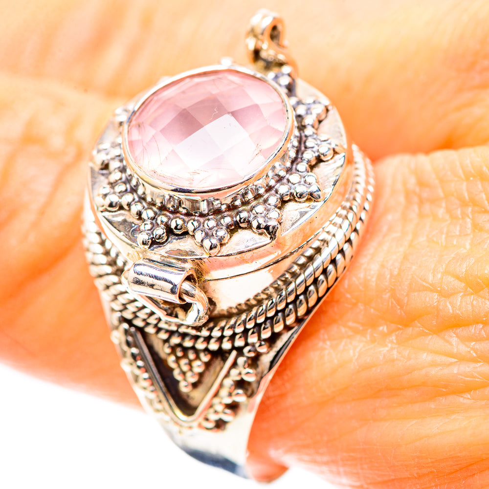Poison Rose Quartz 925 Sterling Silver Ring Size 11 (925 Sterling Silver) RING137316
