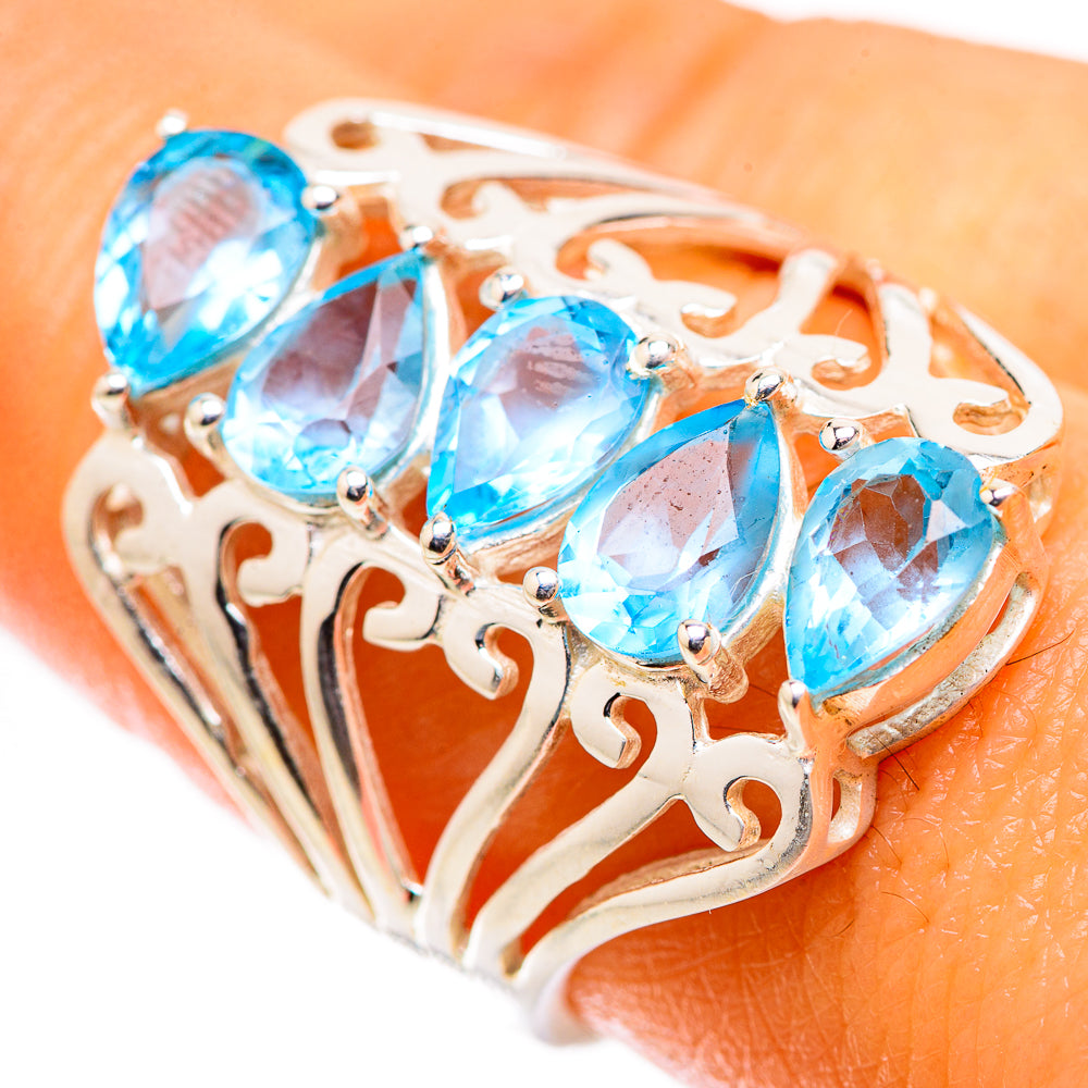 Ana Silver Co Blue Topaz Ring Size 8 (925 Sterling Silver)