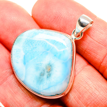 Larimar Pendant 1 1/2" (925 Sterling Silver) PD36881