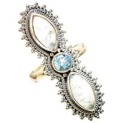 Large Aquamarine, Blue Topaz Ring Size 7.25 (925 Sterling Silver) RING137141
