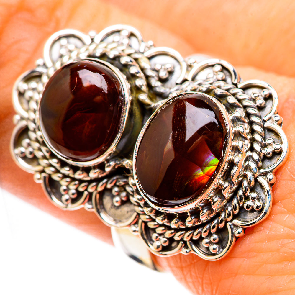 Ana Silver Co Large Mexican Fire Agate Ring Size 7.75 (925 Sterling Silver)
