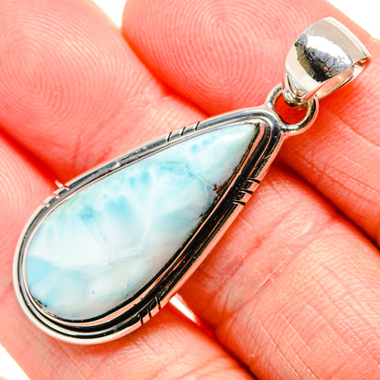 Larimar Pendant 1 3/4" (925 Sterling Silver) PD36290