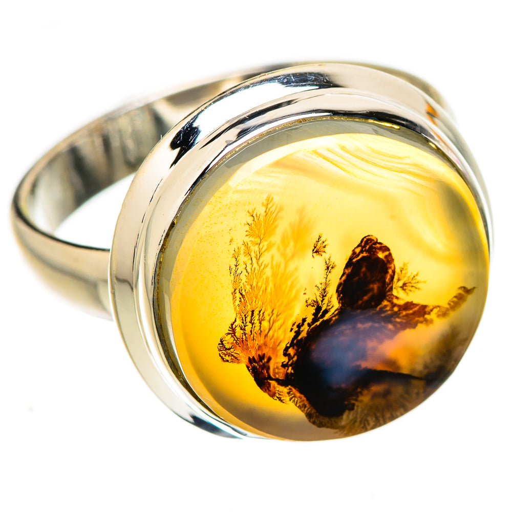 Scenic Dendritic Agate Ring Size 8 (925 Sterling Silver) RING134901