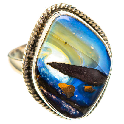 Australian Boulder Opal Ring Size 9 (925 Sterling Silver) RING136246