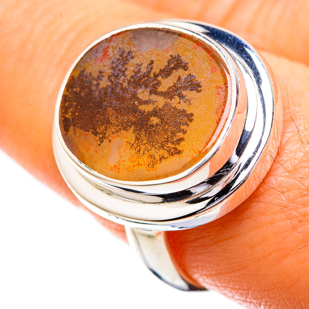 Scenic Dendritic Agate Ring Size 9 (925 Sterling Silver) RING135826