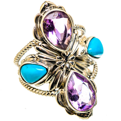Amethyst, Sleeping Beauty Turquoise Ring Size 7.25 (925 Sterling Silver) RING134946