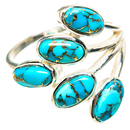 Blue Copper Turquoise 925 Sterling Silver Ring Size 10 Ana Co R136207