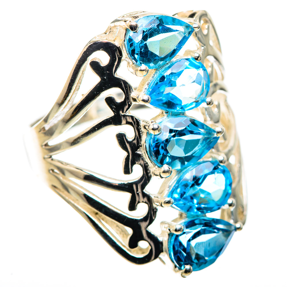 Blue Topaz Ring Size 7.25 (925 Sterling Silver) RING136027