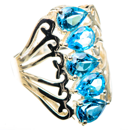 Blue Topaz Ring Size 7.25 (925 Sterling Silver) RING136027