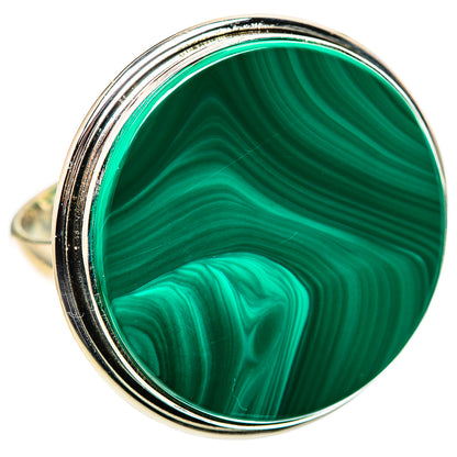 Huge Malachite Ring Size 11.75 (925 Sterling Silver) RING136159