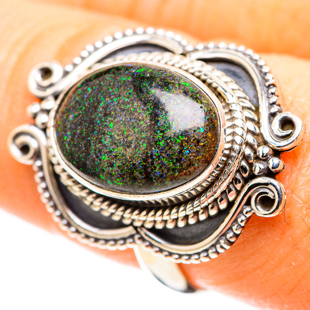 Andamooka Opal Ring Size 8 (925 Sterling Silver) RING136783