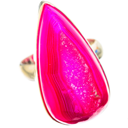 Ana Silver Co Large Pink Window Druzy Ring Size 7 (925 Sterling Silver)
