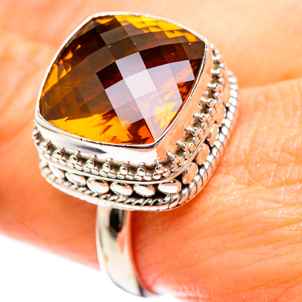 Mandarin Citrine 925 Sterling Silver Ring Size 9 Ana Co R136234