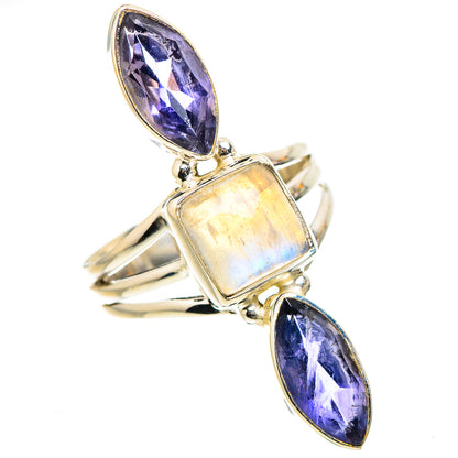 Rainbow Moonstone, Tanzanite Ring Size 8 (925 Sterling Silver) RING134872