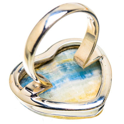 Large Blue Scheelite Ring Size 7.25 (925 Sterling Silver) RING135760