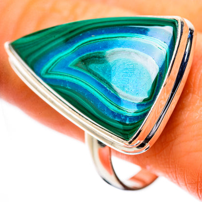 Ana Silver Co Large Malachite In Chrysocolla Ring Size 11.75 (925 Sterling Silver)