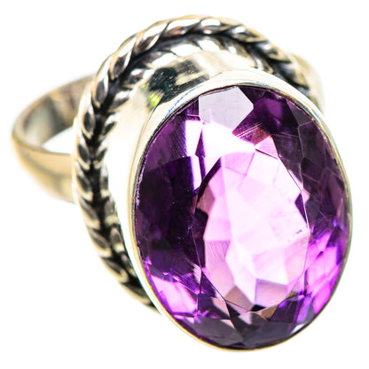 Ana Silver Co Faceted Amethyst Ring Size 8 (925 Sterling Silver)
