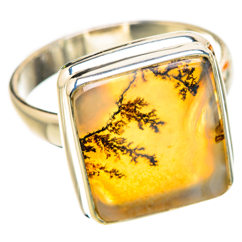 Scenic Dendritic Agate Ring Size 9 (925 Sterling Silver) RING135665