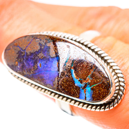 Large Boulder Opal Ring Size 7.5 (925 Sterling Silver) RING136747