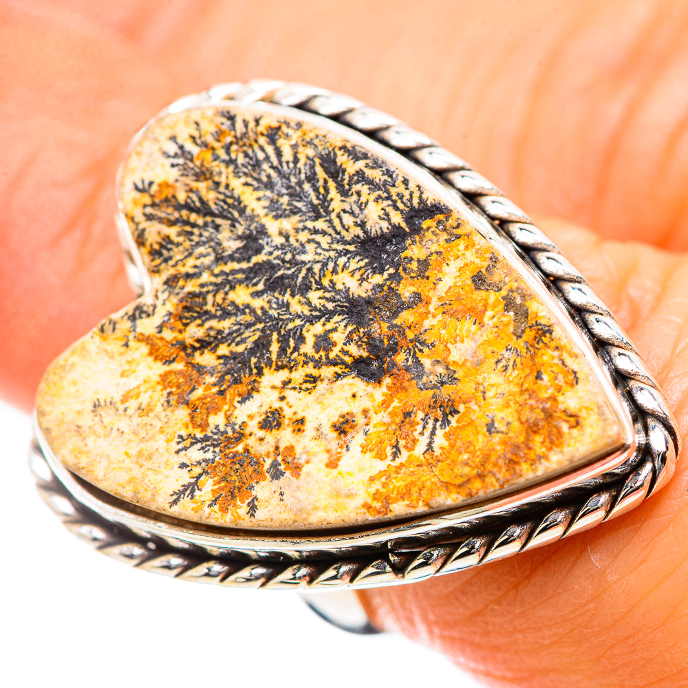 Large Psilomelane Dendrite Agate Ring Size 6 (925 Sterling Silver) RING135588