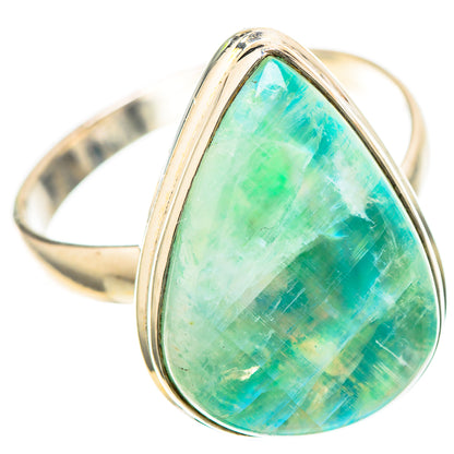 Large Green Moonstone Ring Size 11.75 (925 Sterling Silver) RING136536