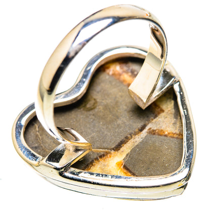 Large Septarian Nodule Ring Size 10.75 (925 Sterling Silver) RING136142