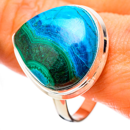 Ana Silver Co Large Malachite In Chrysocolla Ring Size 14 (925 Sterling Silver)