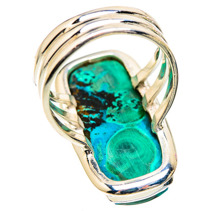 Large Malachite In Chrysocolla Ring Size 7.75 (925 Sterling Silver) RING135963
