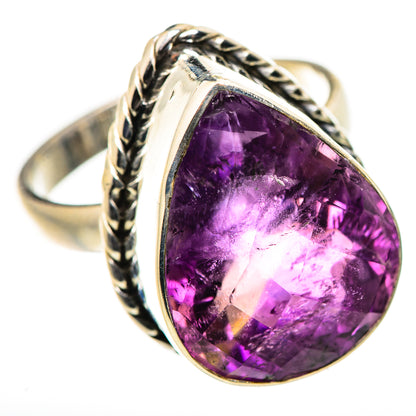 Large Faceted Amethyst Ring Size 9.75 (925 Sterling Silver) RING134704