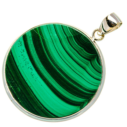Malachite Pendant 2" (925 Sterling Silver) PD37059