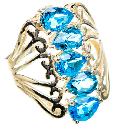 Blue Topaz 925 Sterling Silver Ring Size 9 Ana Co R135300